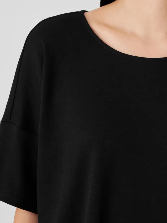 Shop Eileen Fisher Extended Sizing 1X3X Organic Cotton Interlock Sleep Tee Black
