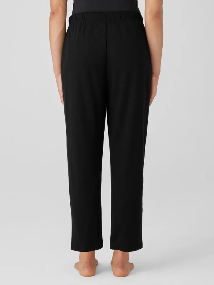 Shop Eileen Fisher Extended Sizing 1X3X Organic Cotton Interlock Slouchy Sleep Pant Black