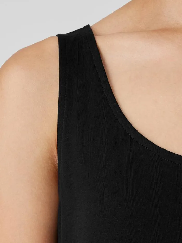 Shop Eileen Fisher Extended Sizing 1X3X Organic Cotton Interlock Tank Sleep Dress Black