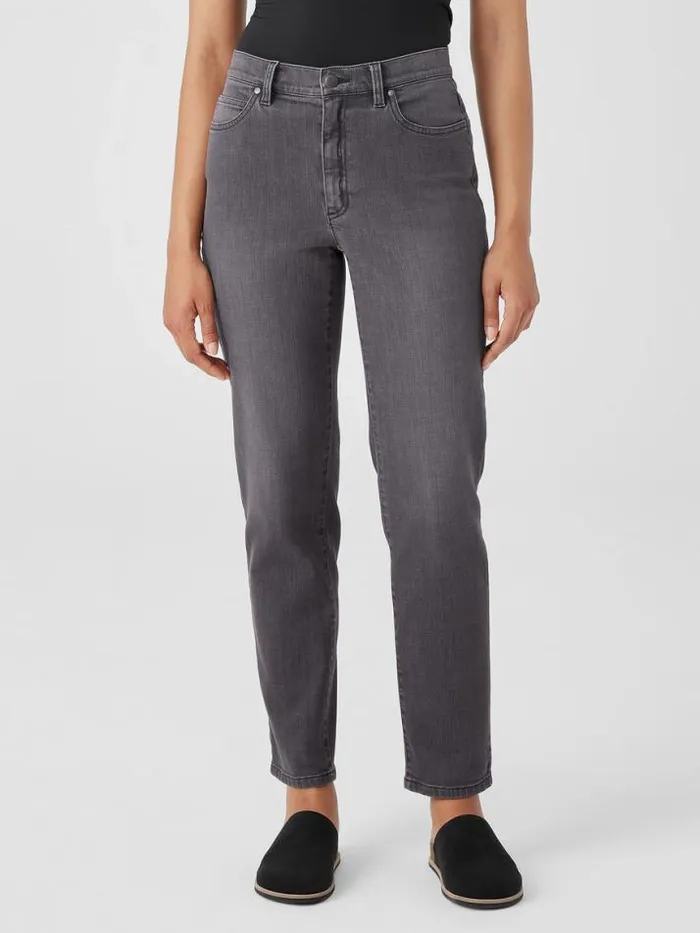 Shop Eileen Fisher Extended Sizing 1X3X Organic Cotton Stretch Slim Jean Carbon