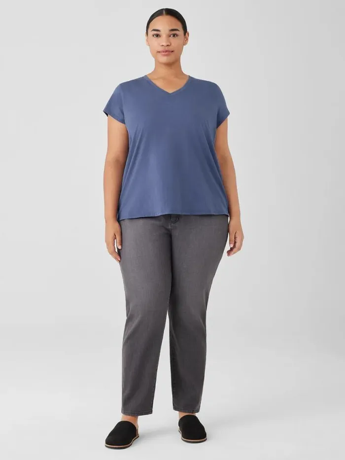 Shop Eileen Fisher Extended Sizing 1X3X Organic Cotton Stretch Slim Jean Carbon