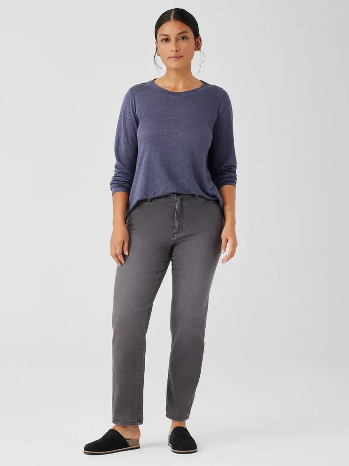 Shop Eileen Fisher Extended Sizing 1X3X Organic Cotton Stretch Slim Jean Carbon