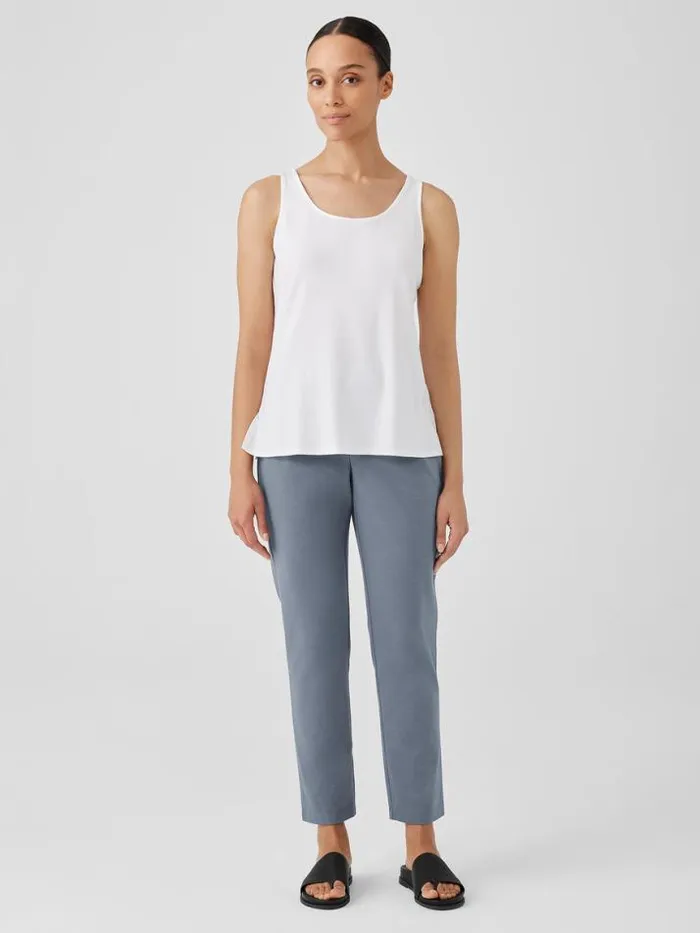 Shop Eileen Fisher Extended Sizing 1X3X Stretch Jersey Knit Scoop Neck Tank White