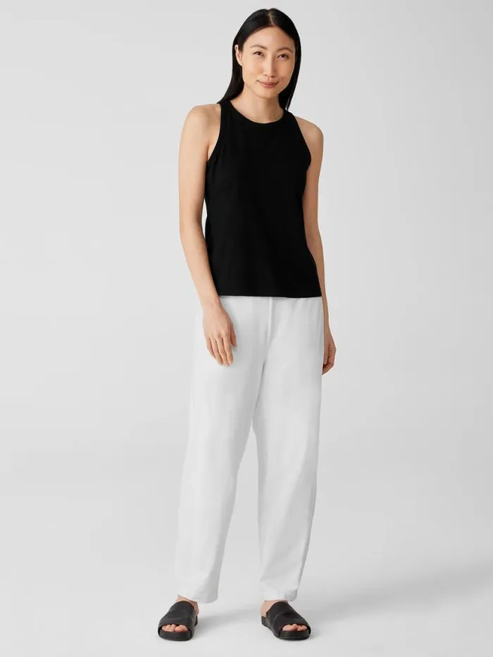 Shop Eileen Fisher Extended Sizing 1X3X Traceable Cotton Jersey Round Neck Tank Black