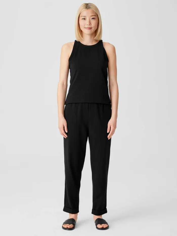 Shop Eileen Fisher Extended Sizing 1X3X Traceable Cotton Jersey Round Neck Tank Black