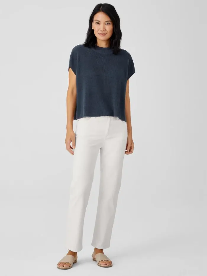 Shop Eileen Fisher Extended Sizing 1X3X Undyed Organic Cotton Denim Straight Jean Undyed Natural