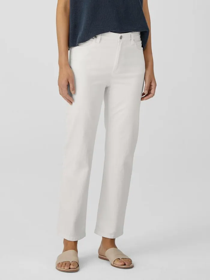 Shop Eileen Fisher Extended Sizing 1X3X Undyed Organic Cotton Denim Straight Jean Undyed Natural