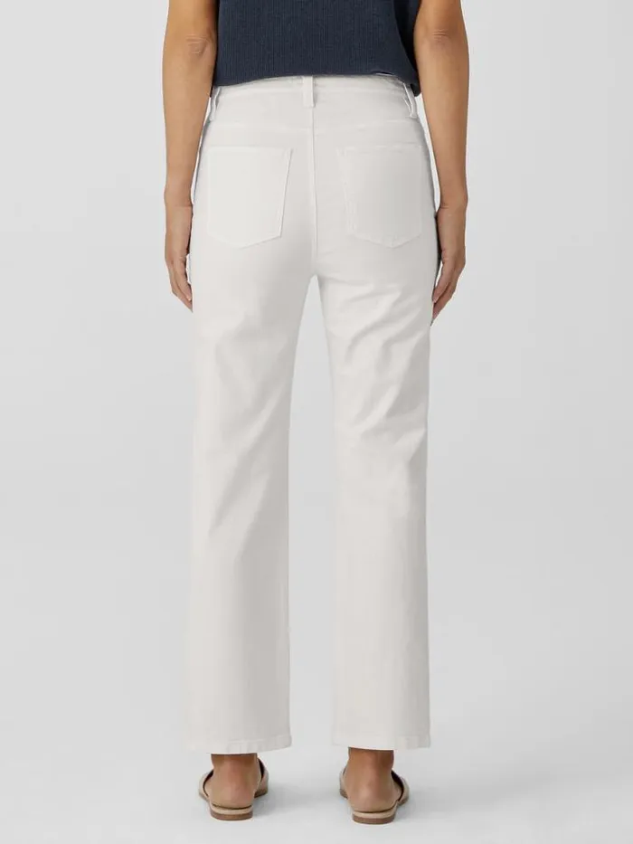 Shop Eileen Fisher Extended Sizing 1X3X Undyed Organic Cotton Denim Straight Jean Undyed Natural