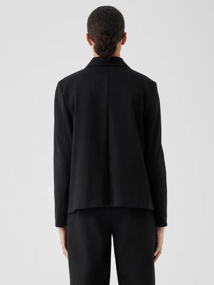 Shop Eileen Fisher Jackets Coats and Vests Cotton Ponte Blazer Black