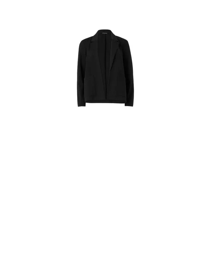 Shop Eileen Fisher Jackets Coats and Vests Cotton Ponte Blazer Black