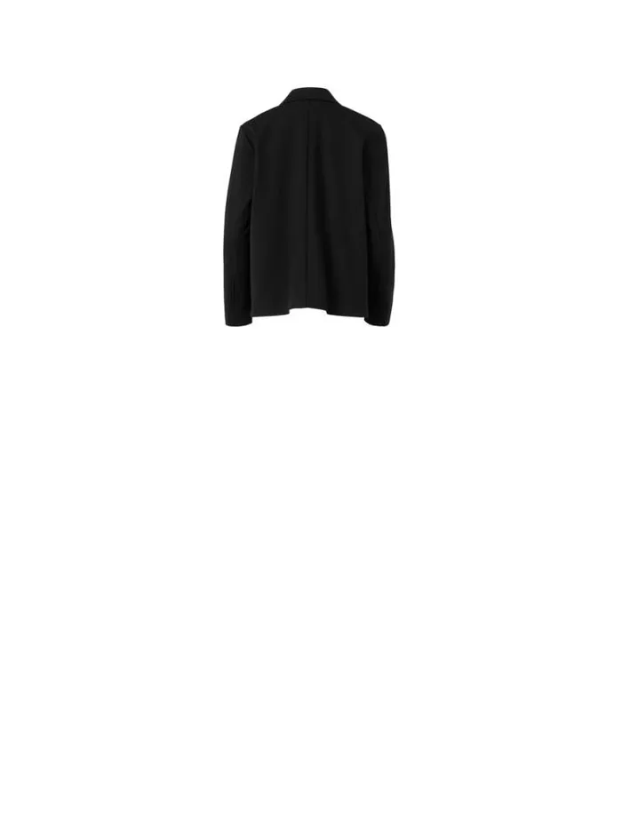 Shop Eileen Fisher Jackets Coats and Vests Cotton Ponte Blazer Black