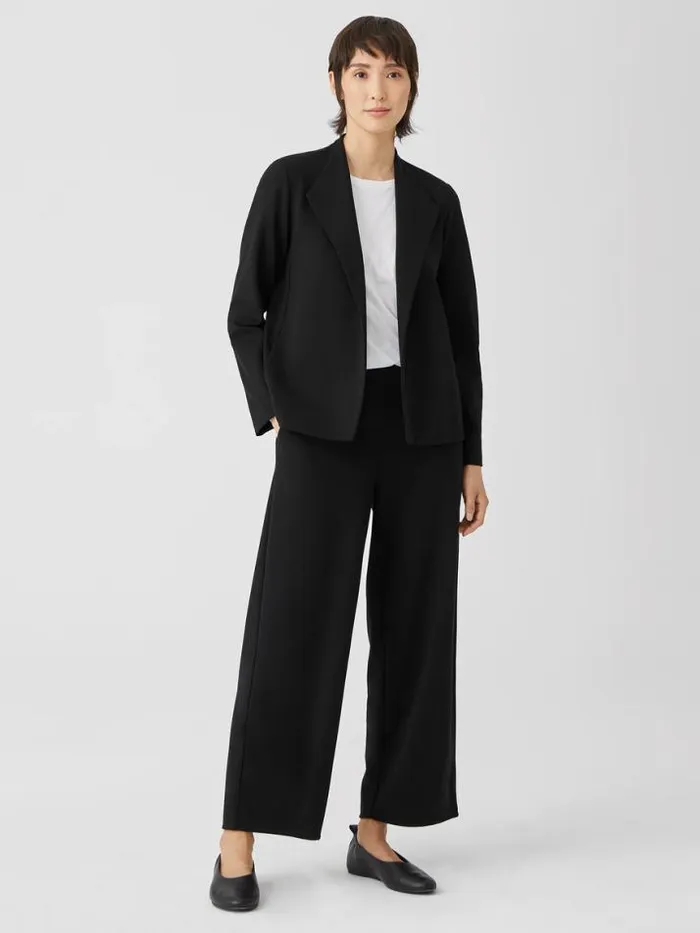 Shop Eileen Fisher Jackets Coats and Vests Washable Flex Ponte High Collar Jacket Black