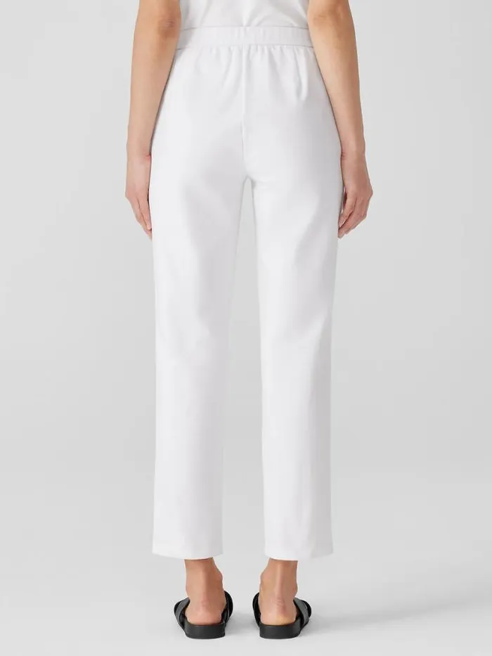 Shop Eileen Fisher Pants Shorts and Jumpsuits Cotton Blend Ponte HighWaisted Slim Pant Black