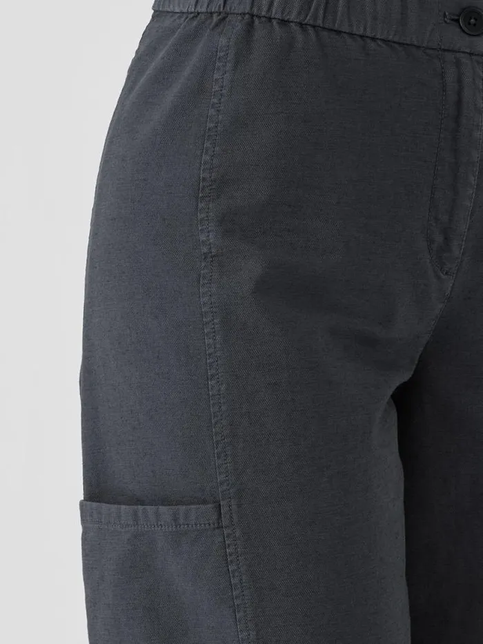Shop Eileen Fisher Pants Shorts and Jumpsuits Cotton Hemp Stretch Lantern Pant Black