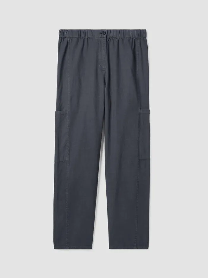 Shop Eileen Fisher Pants Shorts and Jumpsuits Cotton Hemp Stretch Lantern Pant Black