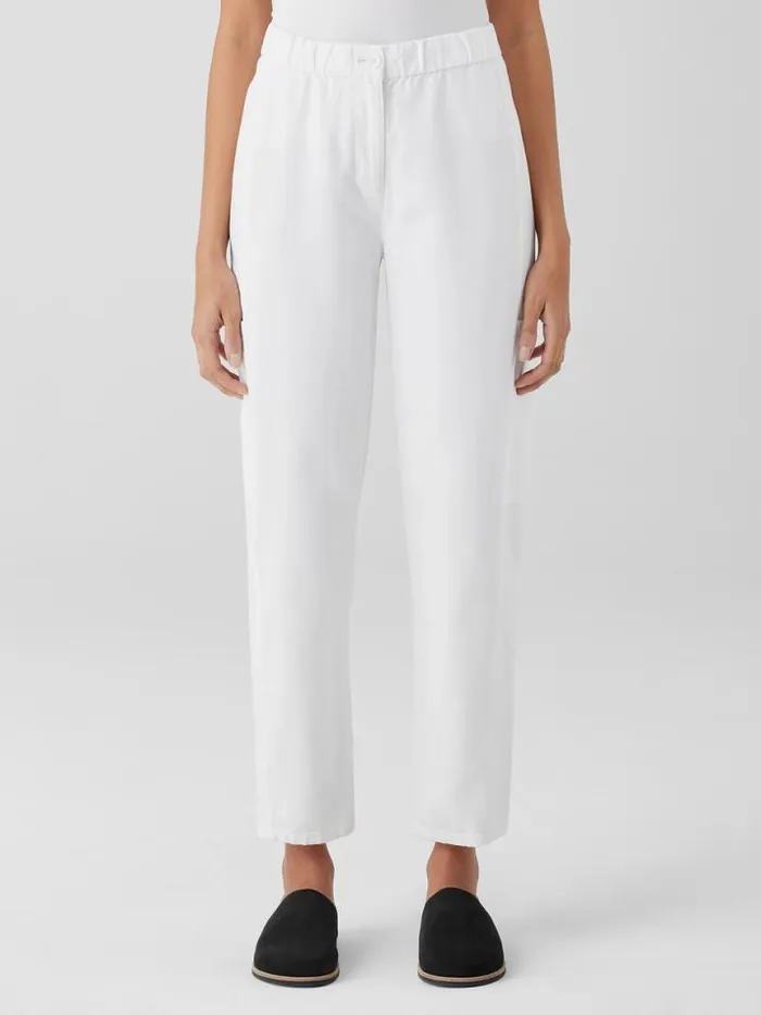 Shop Eileen Fisher Pants Shorts and Jumpsuits Cotton Hemp Stretch Lantern Pant White