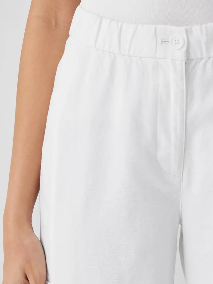Shop Eileen Fisher Pants Shorts and Jumpsuits Cotton Hemp Stretch Lantern Pant White