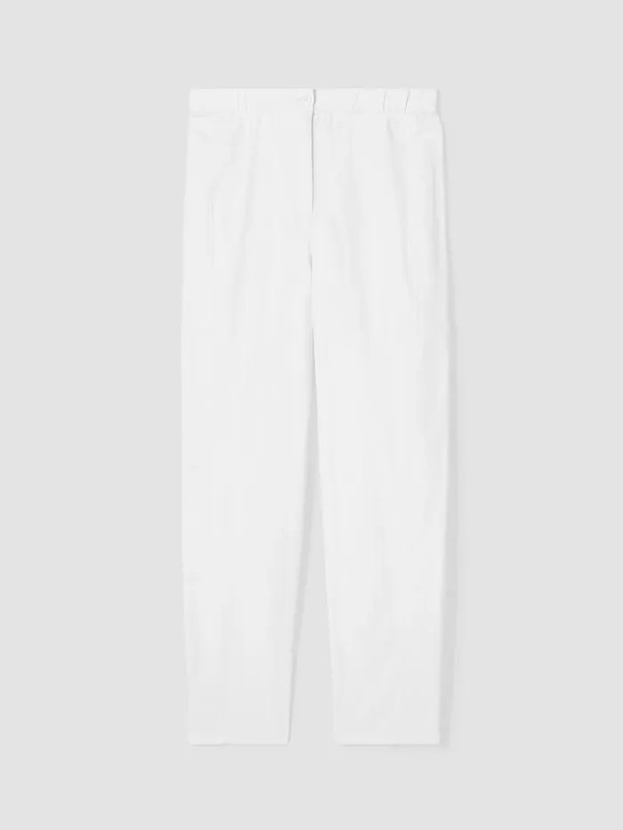 Shop Eileen Fisher Pants Shorts and Jumpsuits Cotton Hemp Stretch Lantern Pant White