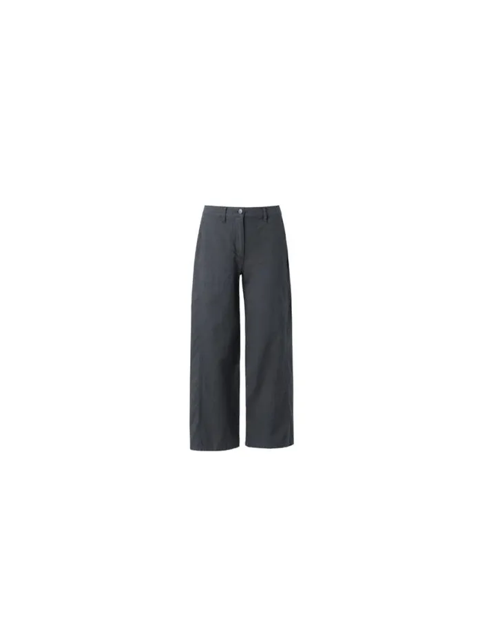 Shop Eileen Fisher Pants Shorts and Jumpsuits Cotton Hemp Stretch WideLeg Pant Black