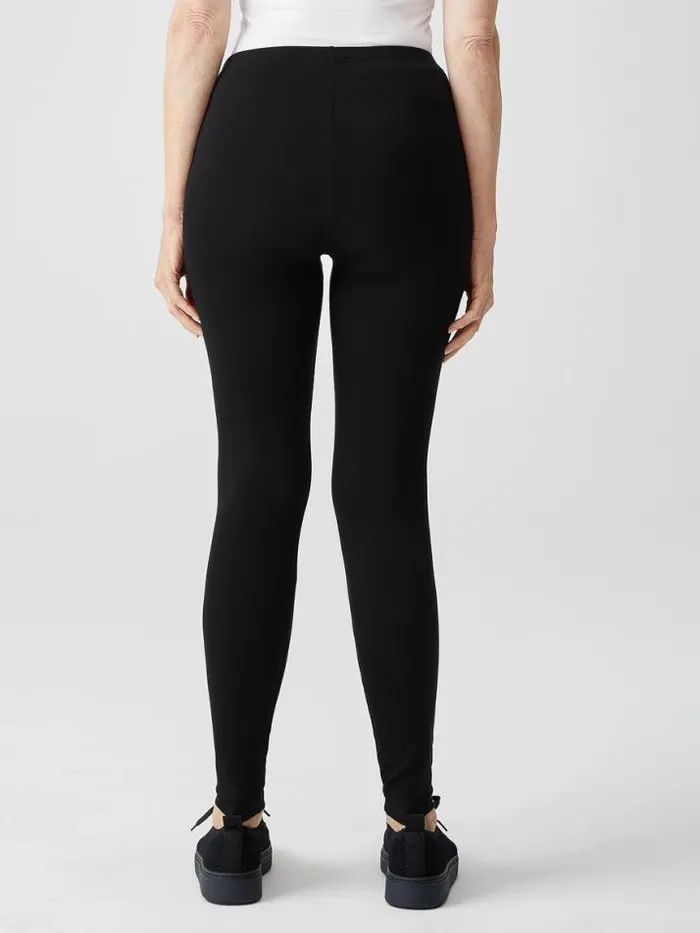 Shop Eileen Fisher Pants Shorts and Jumpsuits Cozy Brushed Terry Hug Leggings Black