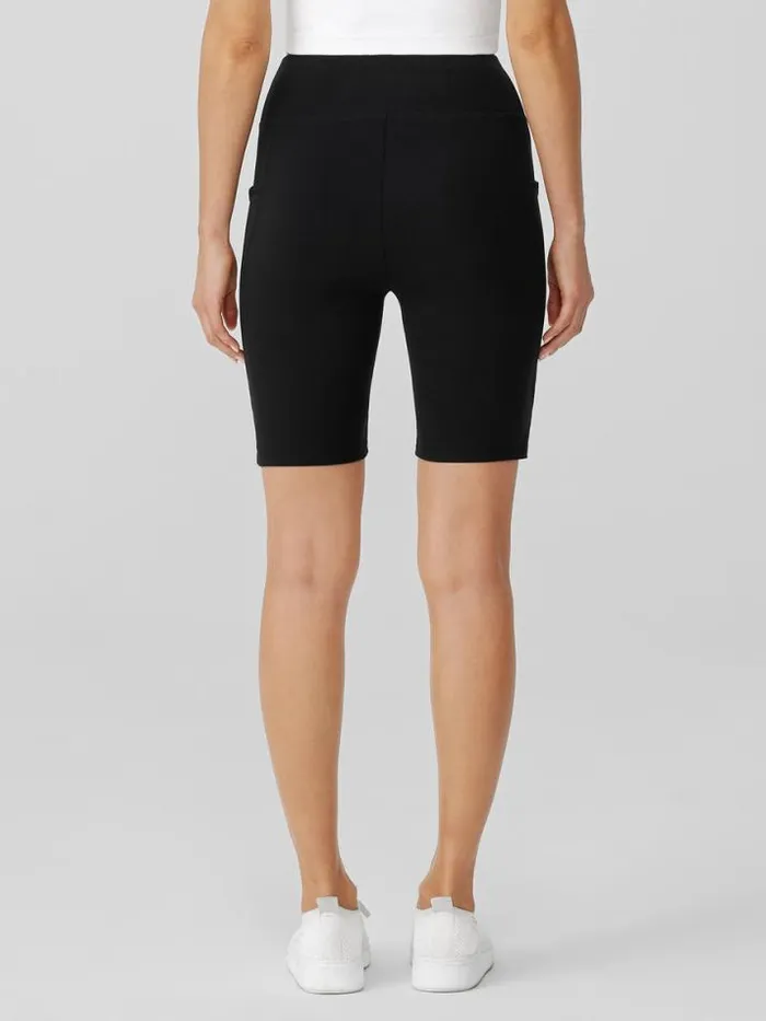 Shop Eileen Fisher Pants Shorts and Jumpsuits Pima Cotton Stretch Jersey Shorts Black