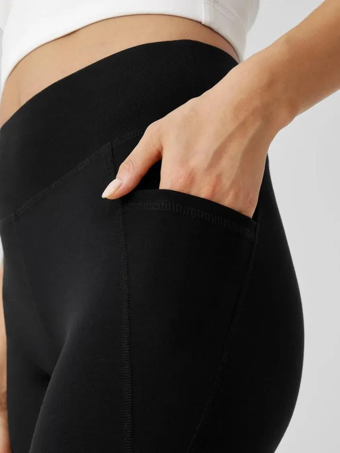 Shop Eileen Fisher Pants Shorts and Jumpsuits Pima Cotton Stretch Jersey Shorts Black