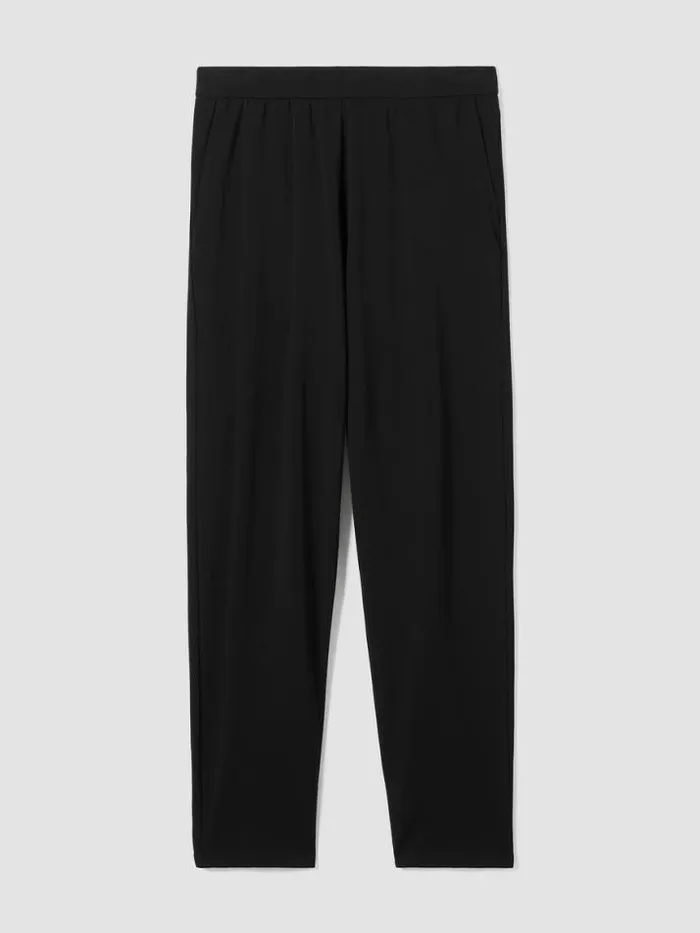 Shop Eileen Fisher Pants Shorts and Jumpsuits Pima Cotton Stretch Jersey Tapered Pant Black