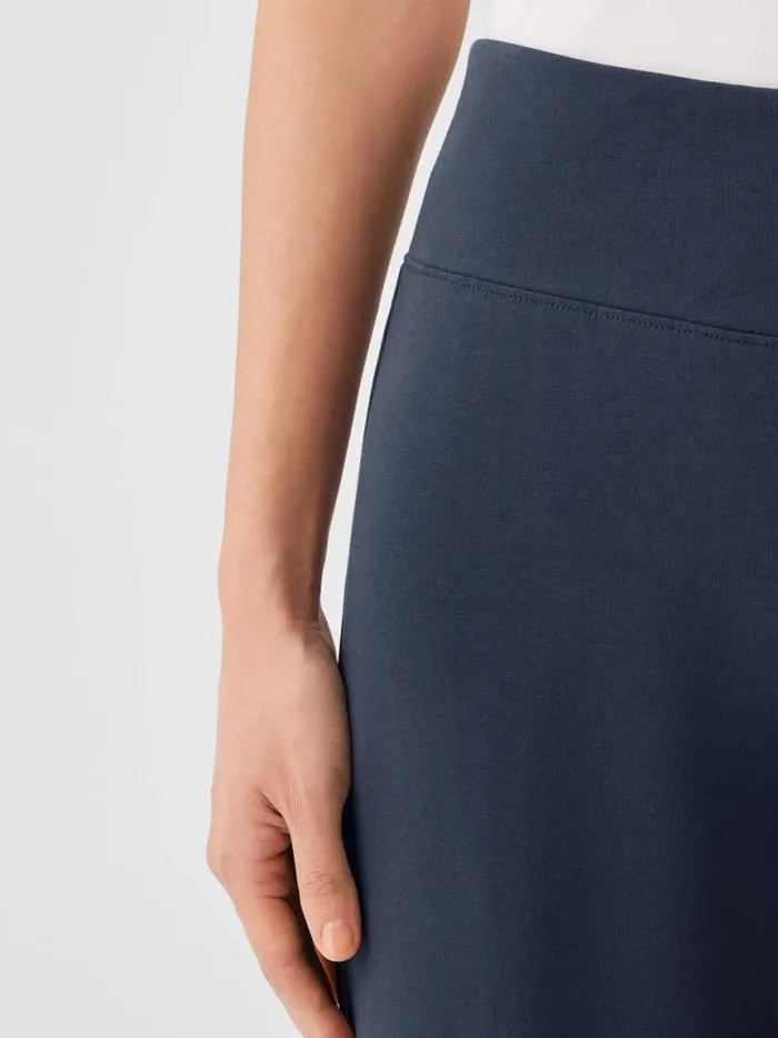 Shop Eileen Fisher Pants Shorts and Jumpsuits Pima Cotton Stretch Jersey WideLeg Pant Ocean
