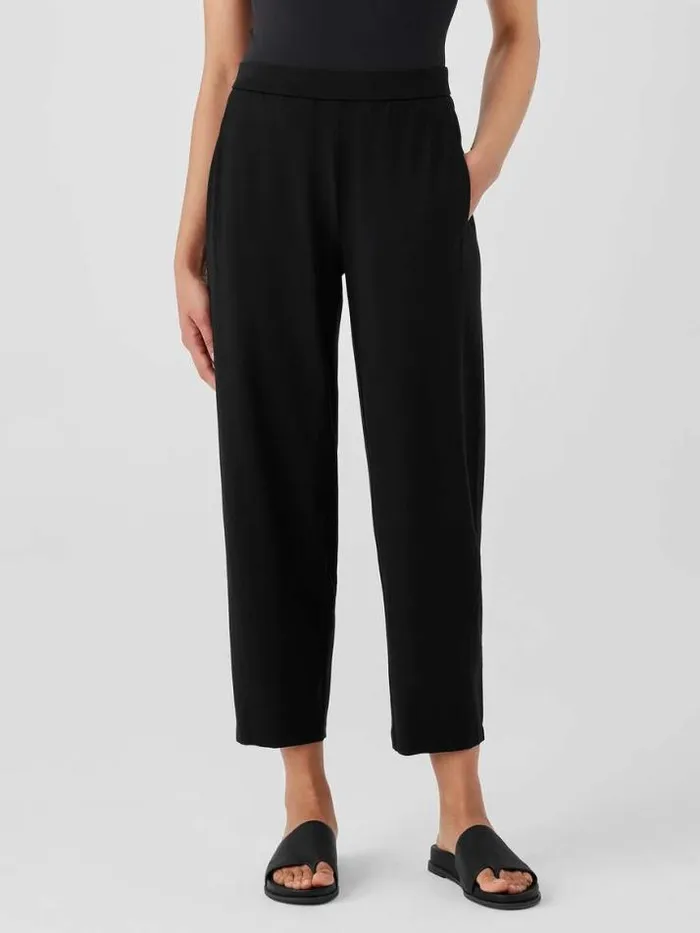 Shop Eileen Fisher Pants Shorts and Jumpsuits Stretch Jersey Knit Lantern Pant Black