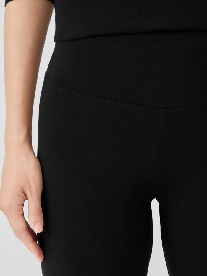 Shop Eileen Fisher Pants Shorts and Jumpsuits Stretch Jersey Knit Leggings Black