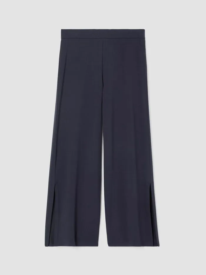 Shop Eileen Fisher Pants Shorts and Jumpsuits Stretch Jersey Knit Pant With Slits Nocturne