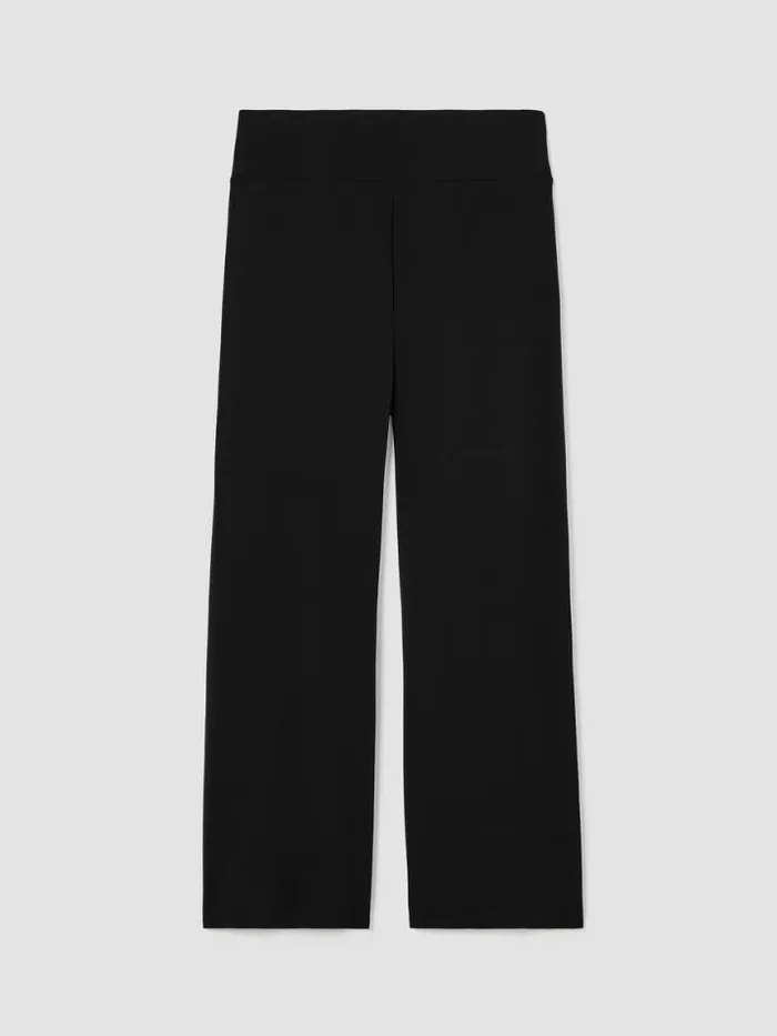 Shop Eileen Fisher Pants Shorts and Jumpsuits Stretch Jersey Knit WideLeg Pant Black