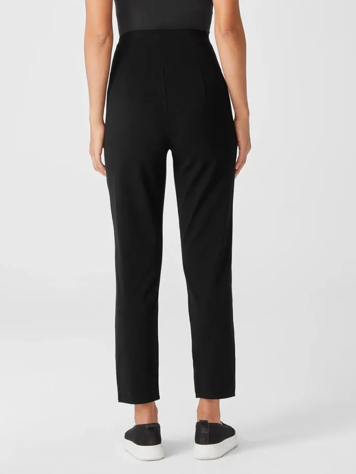 Shop Eileen Fisher Pants Shorts and Jumpsuits Traceable Cotton Jersey HighWaisted Pant Black