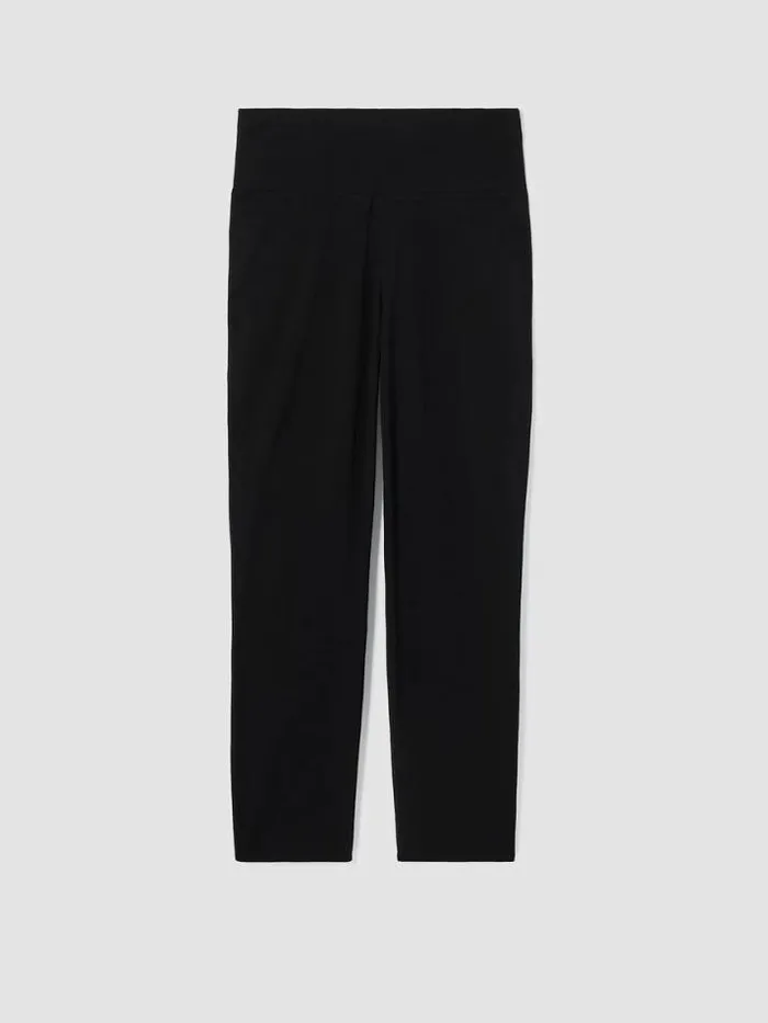 Shop Eileen Fisher Pants Shorts and Jumpsuits Traceable Cotton Jersey HighWaisted Pant Black