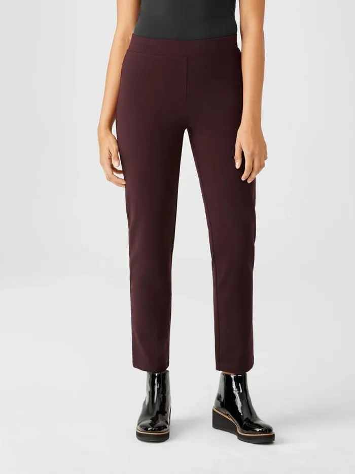 Shop Eileen Fisher Pants Shorts and Jumpsuits Washable Flex Ponte Pant Cassis