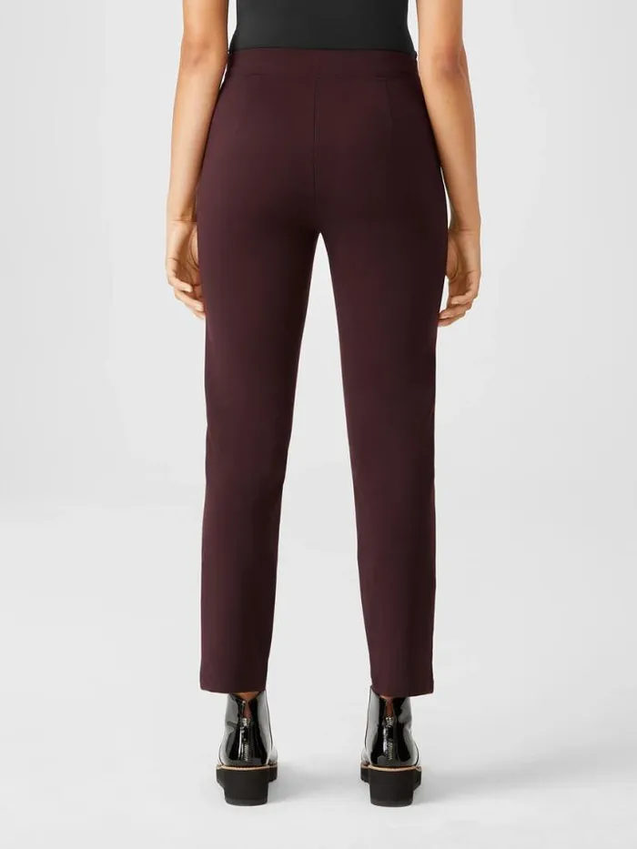 Shop Eileen Fisher Pants Shorts and Jumpsuits Washable Flex Ponte Pant Cassis