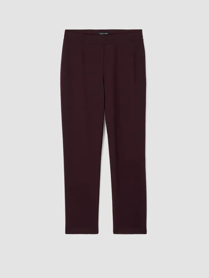 Shop Eileen Fisher Pants Shorts and Jumpsuits Washable Flex Ponte Pant Cassis