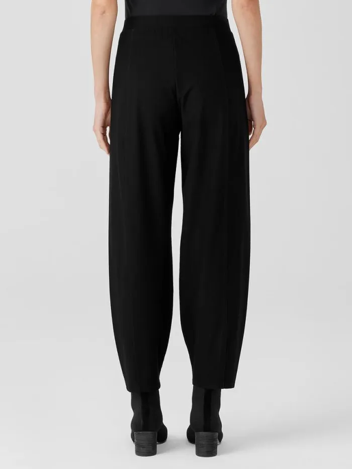 Shop Eileen Fisher Pants Shorts and Jumpsuits Washable Stretch Crepe Pleated Lantern Pant Black