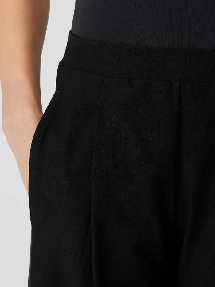 Shop Eileen Fisher Pants Shorts and Jumpsuits Washable Stretch Crepe Pleated Lantern Pant Black