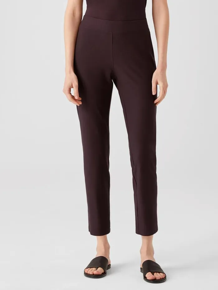 Shop Eileen Fisher Pants Shorts and Jumpsuits Washable Stretch Crepe Slim Ankle Pant Cassis