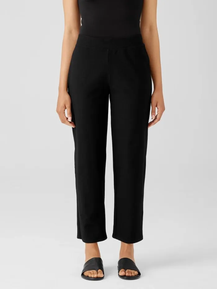 Shop Eileen Fisher Pants Shorts and Jumpsuits Washable Stretch Crepe Straight Pant Black