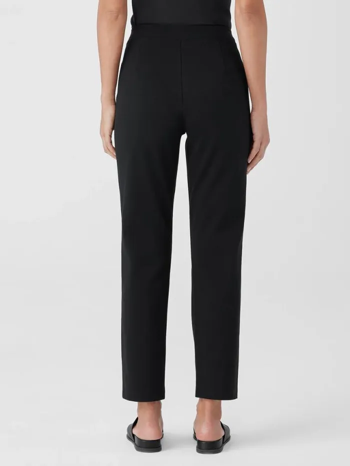 Shop Eileen Fisher Petite Cotton Blend Ponte Slim Pant Black
