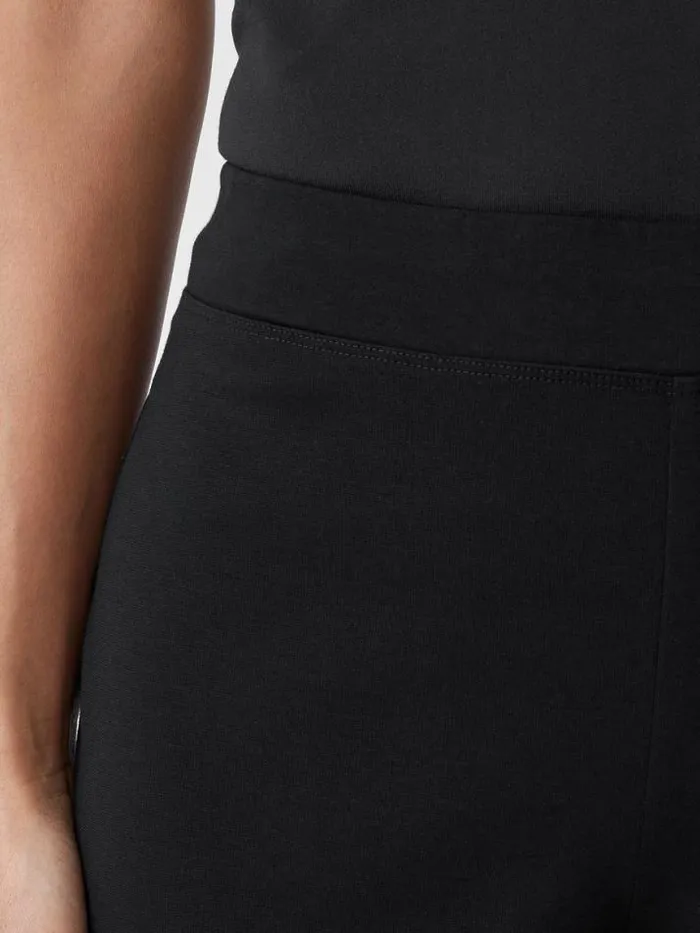 Shop Eileen Fisher Petite Cotton Blend Ponte Slim Pant Black