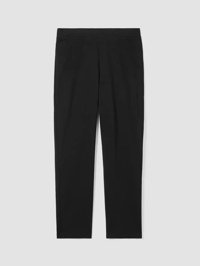 Shop Eileen Fisher Petite Cotton Blend Ponte Slim Pant Black