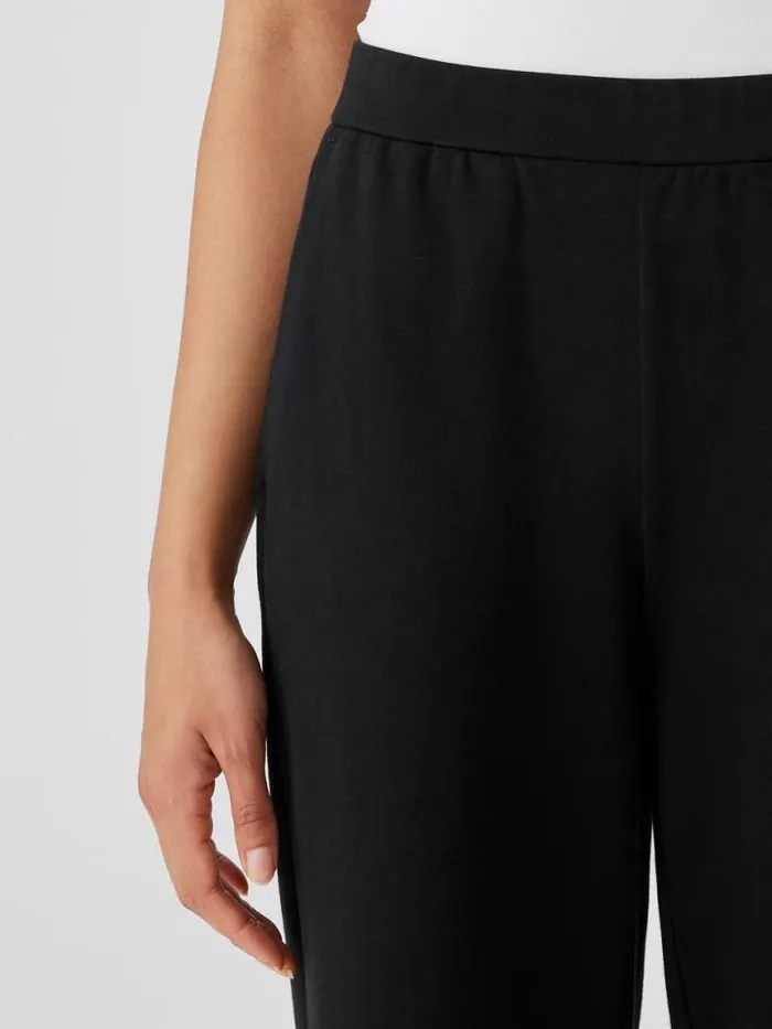 Shop Eileen Fisher Petite Cotton Blend Ponte WideLeg Pant Black