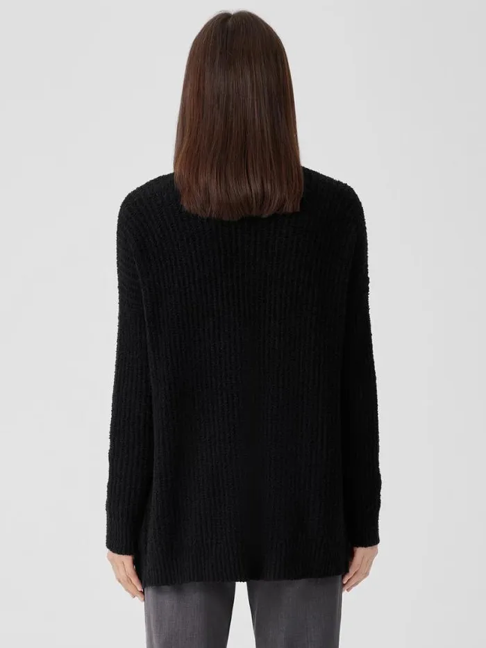 Shop Eileen Fisher Petite Cotton Fluff Cardigan Black