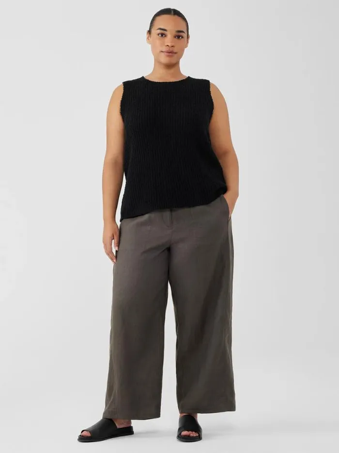 Shop Eileen Fisher Petite Cotton Fluff Crew Neck Top Black