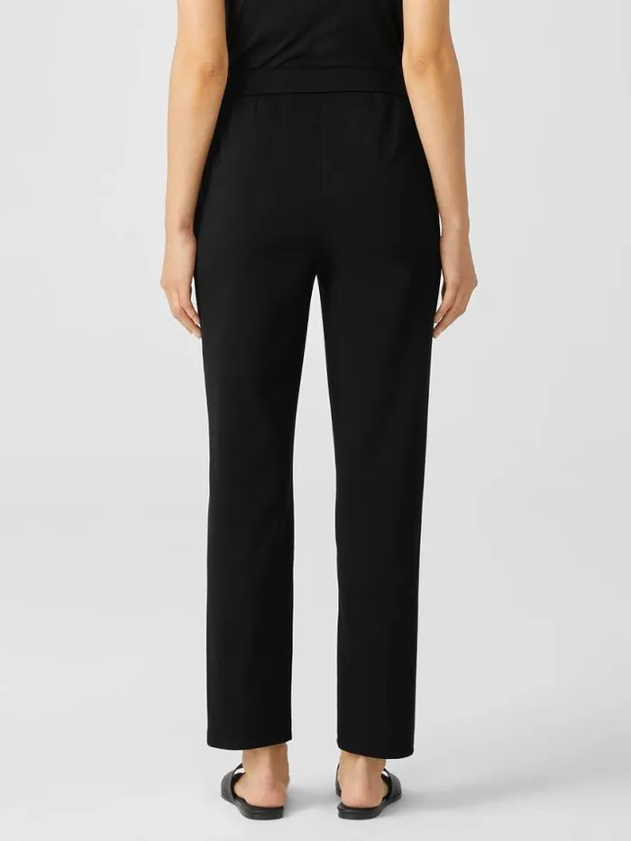 Shop Eileen Fisher Petite Cotton Ponte Slim Pant Black