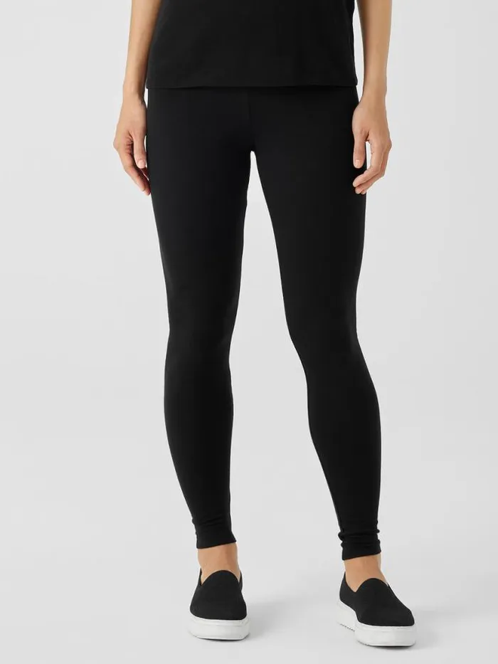 Shop Eileen Fisher Petite Cozy Brushed Terry Hug Leggings Black