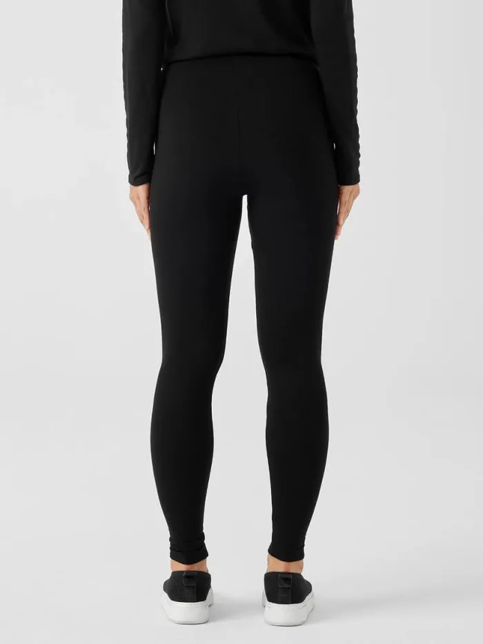 Shop Eileen Fisher Petite Cozy Brushed Terry Hug Leggings Black